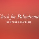 Bonfire: Check for Palindromes Solution